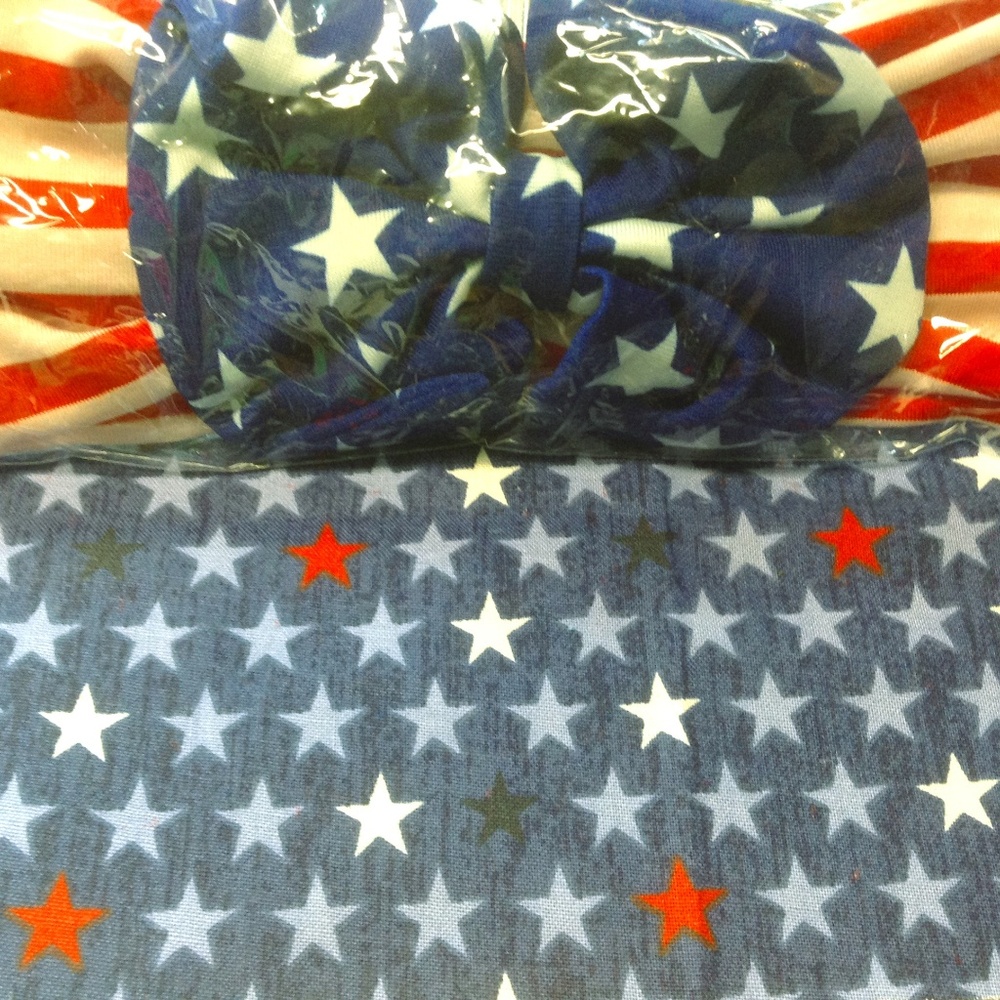 2 4th of July /Flag/Sequin red headbands